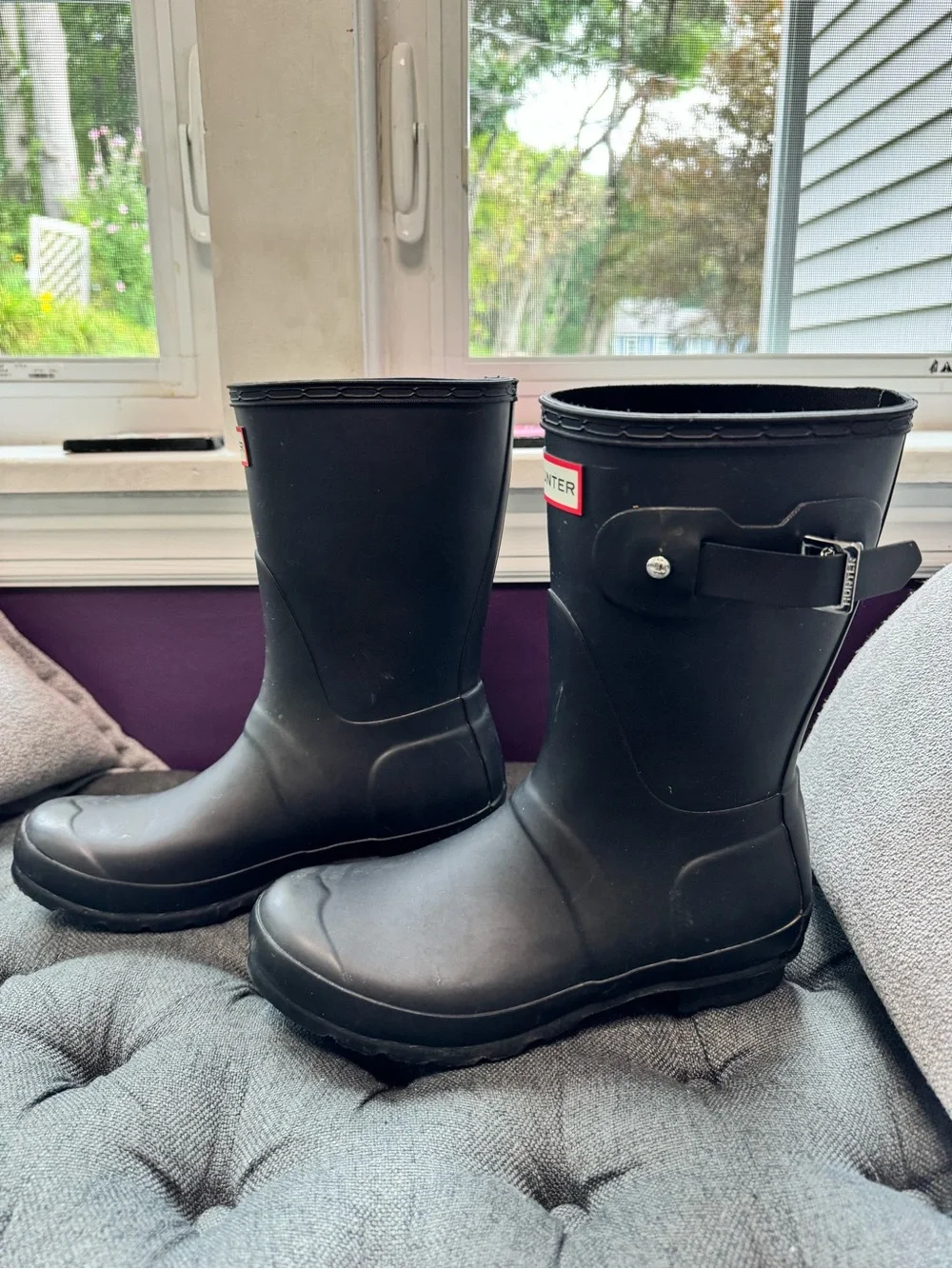 Hunter Women's Black Short Rain Boots